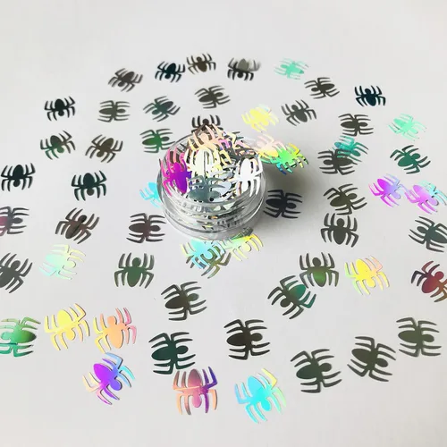 Miniatura 26 de Paquete de 0.35 onzas por paquete, astilla de 0.47 pulgadas con purpurina de huesos grandes, para festivales, rave, maquillaje, rostro, cuerpo