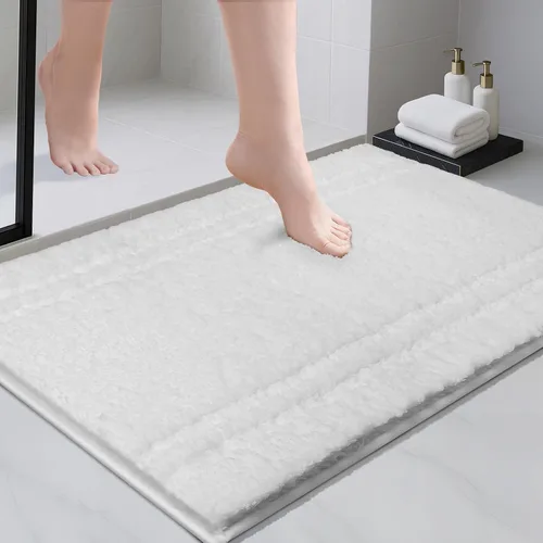 Miniatura 17 de PURRUGS Alfombra de baño antideslizante, lavable a máquina, 20 x 24 pulgadas, en forma de U, súper absorbente y de secado rápido, tapete de baño
