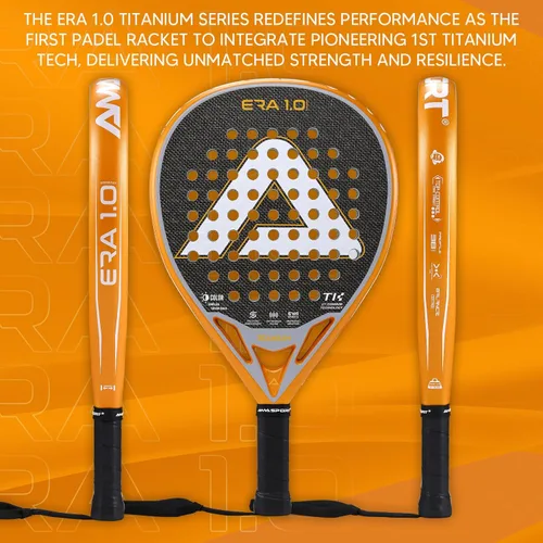 Miniatura 8 de AMA SPORT ERA 1.0 Raqueta de pádel con superficie de fibra de carbono con núcleo de espuma EVA Memory Flex Raqueta de pádel ligera de potencia