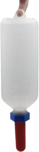 YSTAR Botella de lactancia de leche de ternero de 1L con pezón Alimentador de leche de ternero Soporte para botellas de ovejas ganado ordeño