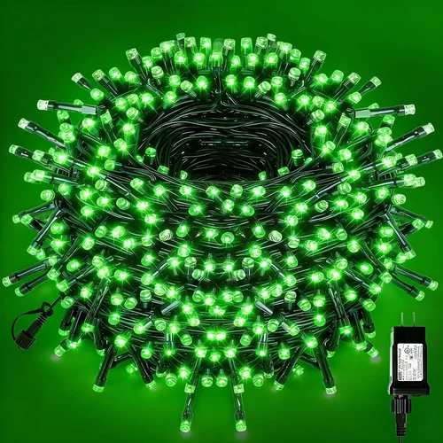 Miniatura 10 de Guirnalda de luces de Navidad para interiores y exteriores, luces para árbol de Navidad, con certificación UL, función de memoria con enchufe