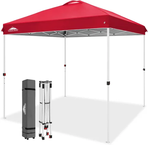 Miniatura 455 de EAGLE PEAK Tienda de campaña desplegable con bolsa de transporte con ruedas, 8 estacas, 4 cuerdas, 4 bolsas de peso, toldo de tienda de campaña