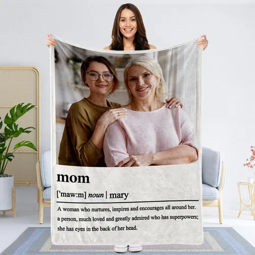 Miniatura 8 de Regalos de cumpleaños para mejores amigas, regalos de manta personalizada con foto y nombre, regalos de cumpleaños personalizados para mejores