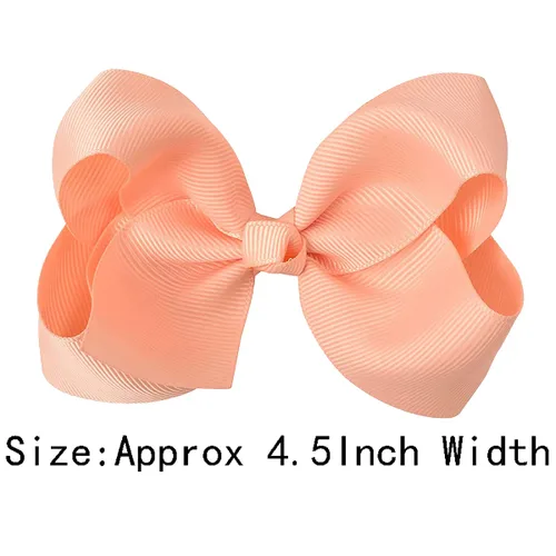 Miniatura 3 de Lazos para el pelo de 4.5 pulgadas para niñas, cinta de grogrén, lazos grandes para el cabello, pinzas de cocodrilo, accesorios para el cabello