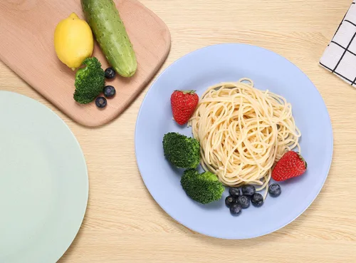 Miniatura 5 de 5 platos de paja de trigo de 11 pulgadas, platos reutilizables e irrompibles, aptos para lavavajillas y microondas, perfectos para platos de cena