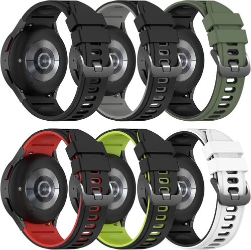 Miniatura 9 de Correa deportiva de silicona suave para Galaxy Watch 7/6/5/4/FE de 1.57 pulgadas, 1.73 pulgadas, sin huecos, compatible con Samasung Galaxy Watch