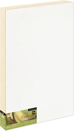 Miniatura 50 de Ampersand Art Supply Panel de pintura de madera: Serie Museo Claybord, 10 "x 10", 2" Perfil con acunado Perfil con cuna de 2