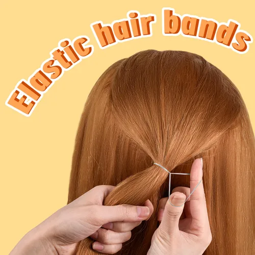 Miniatura 2 de IKOCO Juego de ligas para el cabello, 1505 bandas elásticas coloridas para el cabello con herramientas para el cabello Topsy Tail, peine de cola
