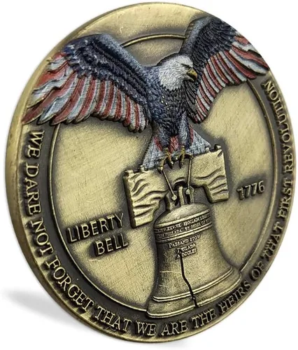Miniatura 5 de Moneda militar Don't Tread on Me Challenge Coin US Liberty Bell