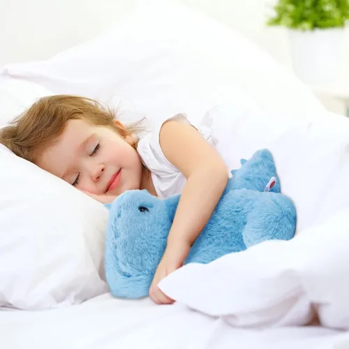 Miniatura 5 de Animales de peluche de dinosaurio azul para niños, 9 pulgadas de peluche suave de dinosaurio para baby shower, lindo juguete T-rex para niños