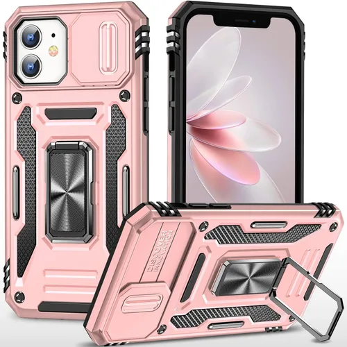 Miniatura 95 de Funda para iPhone 13 Pro con funda para cámara, con soporte de anillo para soporte, con función de montaje magnético para automóvil, para iPhone 13