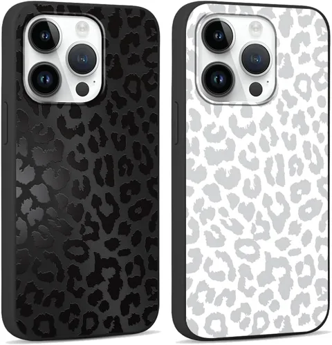 Paquete de 2 Fundas de Teléfono Bonitas con Estampado de Guepardo para Apple iPhone 13 Pro Max de 6.7 Pulgadas, Fundas de Diseño de Patrón de