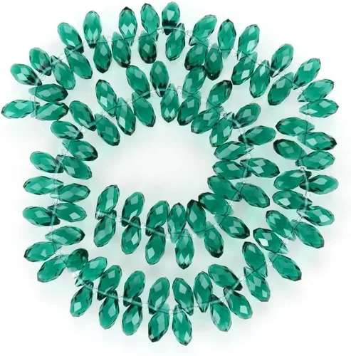 Miniatura 19 de 200pcs Checa 0.472 in Lágrima facetada Briolette Cristal Perlas Sueltas Colgante Separador de Gota a Granel Amatista Púrpura para DIY Joyería