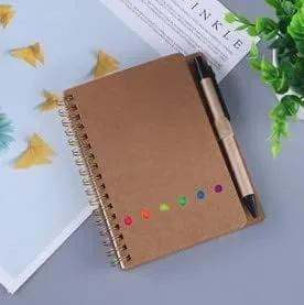 Miniatura 3 de Pack de 4 blocs de notas en espiral con soporte para bolígrafo, cuaderno de papel rayado, notas adhesivas, marcadores de página y fichas de índice