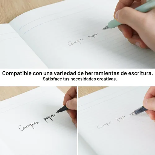 Miniatura 3 de KOKUYO Cuaderno Campus, a rayas de 15/64 pulgadas, semiB5, 100 hojas, 35 líneas, azul (NO-10BN)