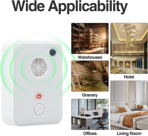 Miniatura 6 de Repelente ultrasónico de murciélagos para casa de porche ático, dispositivos de disuasión de murciélagos en interiores, enchufe electrónico