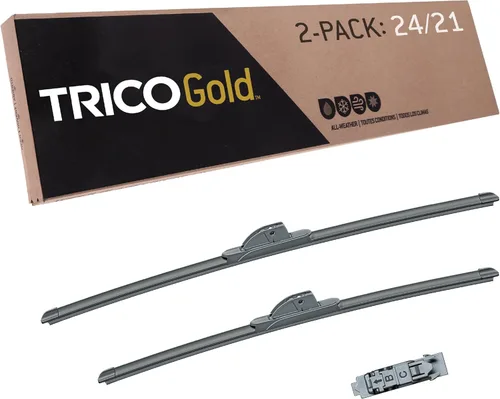 Miniatura 72 de TRICO Gold 21" + 19" Juego de 2 limpiaparabrisas de repuesto automotriz de primera calidad, limpiaparabrisas de haz para lado del pasajero