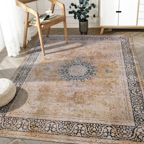 Miniatura 36 de DECOMALL Alfombra lavable de 2 pies 6 x 9 pies, alfombra para pasillo con respaldo de goma, antideslizante para cocina Rojo rosa