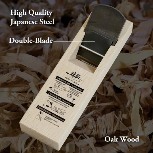 Miniatura 5 de SUIZAN Kanna - Cepilladora de madera japonesa de 2.4 pulgadas, herramientas profesionales para trabajar la madera