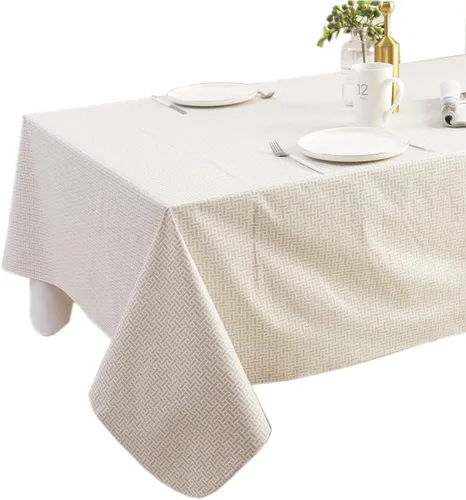 Miniatura 3 de Pioggia Mantel de vinilo con parte trasera de franela, impermeable, a prueba de aceite, mantel de PVC lavable a prueba de derrames, cubierta de mesa
