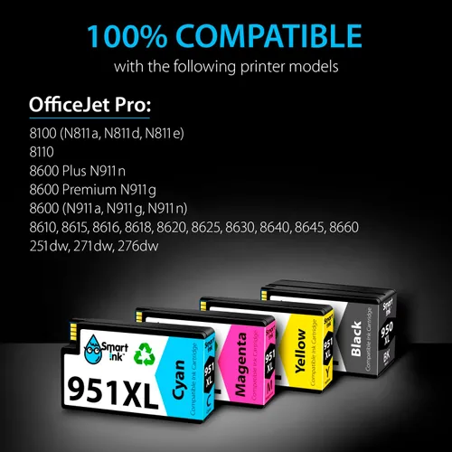 Miniatura 2 de Smart Ink Cartuchos de tinta compatibles de repuesto para HP 950XL HP 950 XL (2 paquetes combinados de color negro) para usar con impresora HP