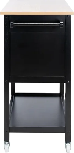 SAFAVIEH Home Collection Daley - Carrito de cocina con 2 cajones y 3 estantes, color negro mate