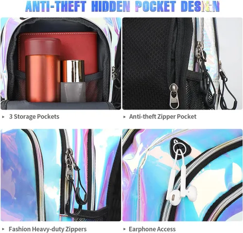 Miniatura 5 de Mochila de hidratación, paquete de hidratación para festivales y raves, mochila de agua con bolsa de hidratación de 2L, mochila de hidratación