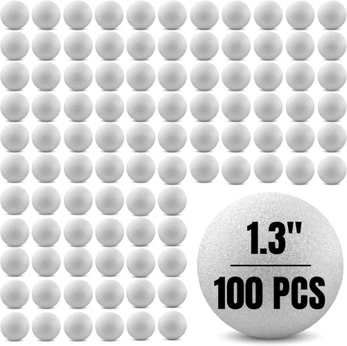 Miniatura 19 de Hygloss Bolas redondas de espuma para manualidades 6 piezas de espuma blanca de 3.8 pulgadas (XPS) para artes, pequeñas bolas de espuma