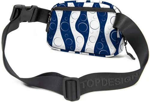 Miniatura 2 de TOPDesign Riñonera para mujeres y hombres, bolsa cruzada para cinturón con cremalleras resistentes al agua, bolsa para el trasero con correa