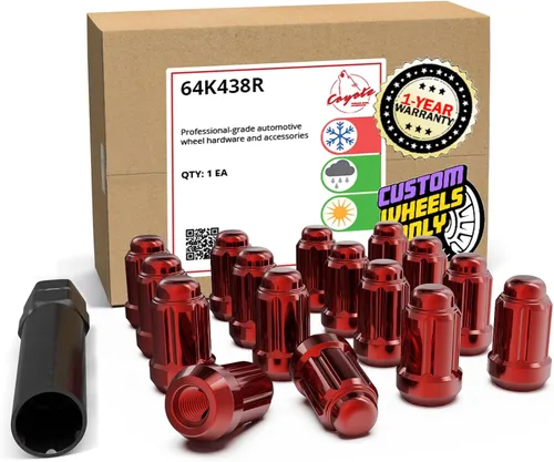 Miniatura 16 de Wheel Accessories Parts 16 tuercas de rosca M10x1.25 Bulge Bellota de 1.26 pulgadas de largo, color negro, hexagonal de 0.551 in para Artic Cat