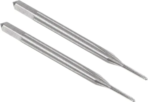 Miniatura 7 de uxcell - Grifos métricos de máquina M0.8 x 0.2mm H2 de acero de alta velocidad con 3 hélices rectas para roscado de tornillos, herramienta