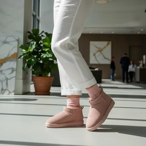 Miniatura 132 de CUSHIONAIRE, Hip 2 - Botas de nieve de gamuza auténtica para mujer, sin cordones, con cómodo forro de piel de oveja sintética + espuma viscoelástica