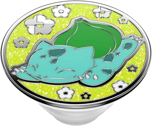 Miniatura 4 de PopSockets Agarre adhesivo para teléfono, soporte, soporte para teléfono, Pokemon - Esmalte Bulbasaur