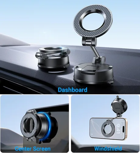 Miniatura 2 de Kaistyle for Magsafe Car Mount【Powerful Suction】 Vacuum Magnetic Phone Holder for Car Phone Holder Mount Suction Cup Phone Mount for Car Dashboard