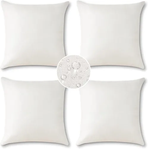Miniatura 22 de OTOSTAR Juego de 4 fundas de almohada impermeables para exteriores, fundas decorativas para cojines de jardín, fundas de almohada cuadradas