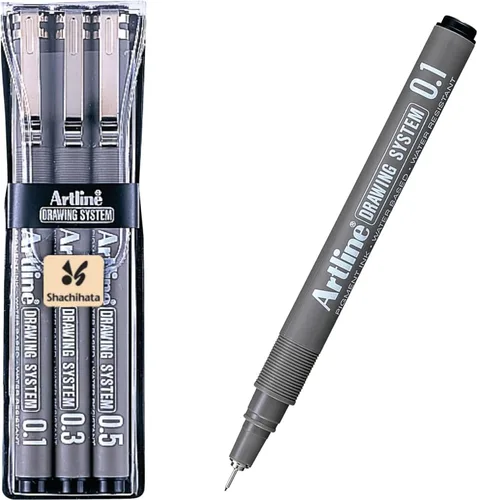 Miniatura 8 de Artline 230 bolígrafos con sistema de dibujo, bolígrafos de dibujo técnicos para dibujar, ilustrar y más, 0.004 in, 0.008 in, 0.012 in, 0.016 in