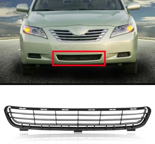 Miniatura 3 de PIT66 Rejilla del parachoques delantero Compatible con Toyota Camry Hybrid 2007 2008 2009 de plástico ABS Rejilla central inferior 53112-06010