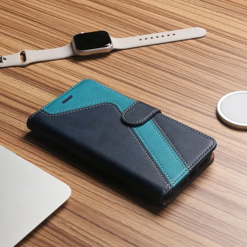 Miniatura 6 de Funda tipo cartera para Samsung Galaxy A53 5G, funda plegable de cuero premium con bloqueo RFID, soporte para tarjetas de crédito, folio con soporte