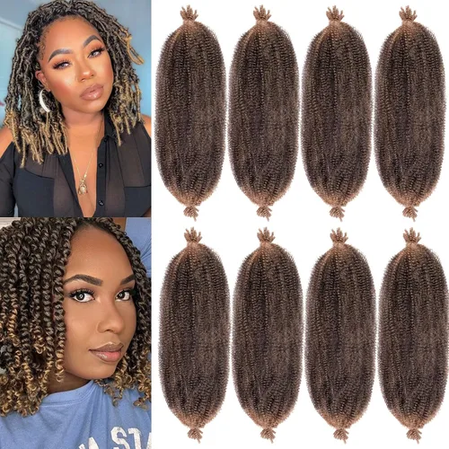 Miniatura 25 de ZRQ Cabello afro trenzado negro elástico para Butterfly Locs de 12 pulgadas, cabello trenzado de ganchillo Marley Twist preseparado, 3 paquetes