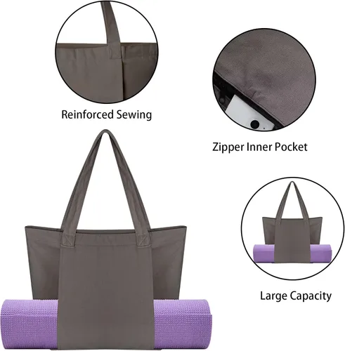 Miniatura 2 de Yoga Mat Bag for Women Canvas Bag with Yoga Mat Carrier Yoga Mat Bags for Workout Pilates Travel Beach and Gym