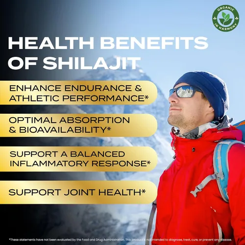 Miniatura 5 de Gomitas Shilajit orgánicas para hombres y mujeres, suplemento sin azúcar con ácido fúlvico y más de 85 oligominerales, veganas, sin OMG, sabor