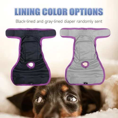Miniatura 56 de Leekalos Pañales reutilizables lavables para perras, pañales para perras, altamente absorbentes, pañales ajustables para cachorros, pañales