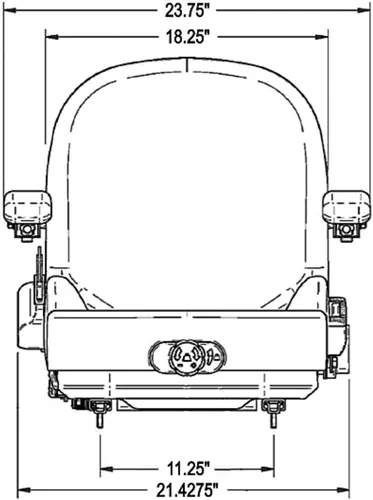 Miniatura 6 de TRAC SEATS - Fabricado en los Estados Unidos - Asiento de suspensión ProRide se adapta a Exmark, Ferris, Scag, Gravely, Hustler, Kubota, Ariens, Bad