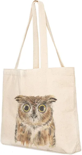 Miniatura 2 de Bolsa de lona, diseño animal, refuerzo resistente, 100% algodón natural, para compras, comestibles, computadora portátil., XL, Bolso grande de lona