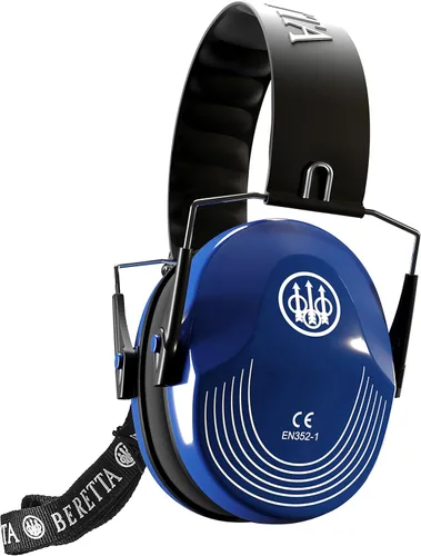 Beretta Orejeras unisex de seguridad para adultos | Orejeras compactas de protección auditiva SNR de 25 dB para disparos de rango de competencia Azul