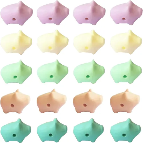 20 cuentas de silicona de cerdo coloridas cuentas espaciadoras a granel, cuentas focales coloridas para manualidades, guirnalda, llavero, cordón,