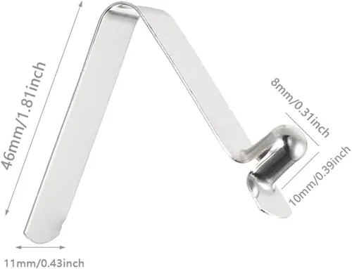 Miniatura 3 de Paquete de 10 clips de resorte de remo para kayak, longitud de repuesto, botón ajustable, pasador de bloqueo a presión para paletas de SUP, poste