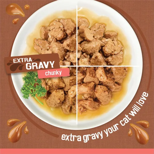 Miniatura 4 de Purina Friskies - Alimento húmedo extra en salsa para gatos, paquete variado de 24 unidades (con pollo, pavo, salmón, carne de res) (paquete de 24)