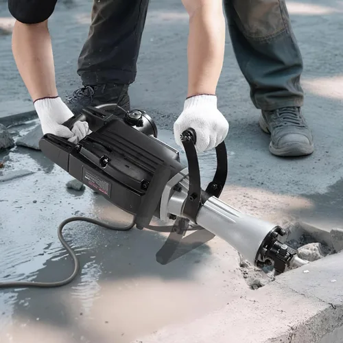 Miniatura 8 de VEVOR Demolition Jack Hammer, potente martillo eléctrico de 2800 W, rompedor de concreto de 1200 BPM con 3 cinceles, una pala de arcilla, funda