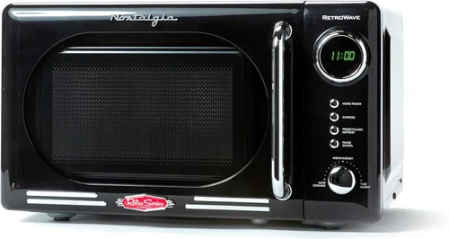 Miniatura 34 de Nostalgia Horno microondas retro compacto para encimera, 0.7 pies cúbicos, 700 vatios con pantalla digital LED, bloqueo para niños, interior fácil